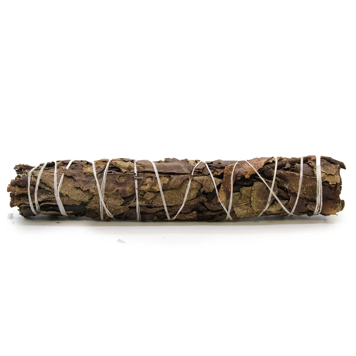 Black sage incense smudge stick measuring 22.5 cm with tightly bundled dried black sage leaves against white background