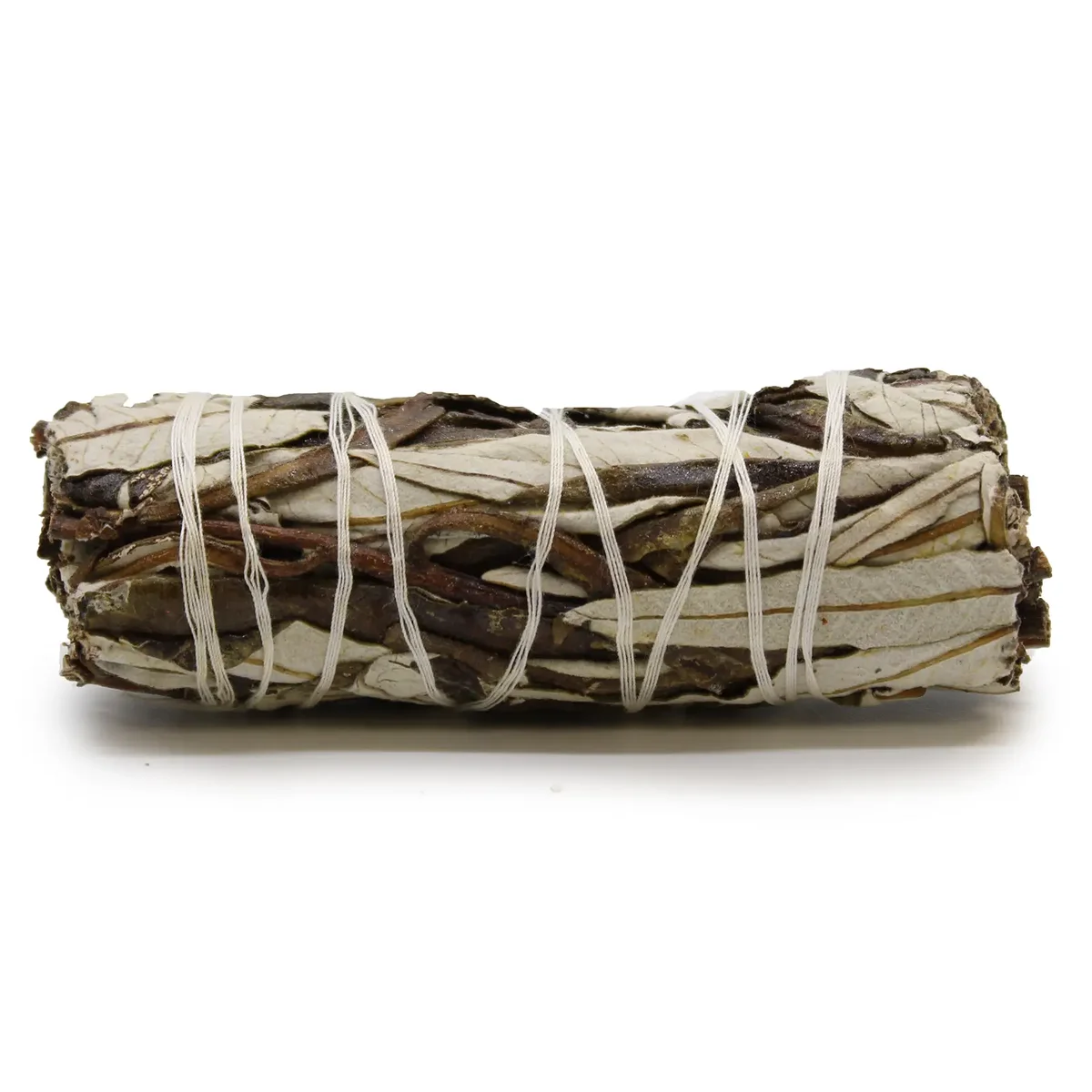 Smudge stick sage bundle of Yerba Santa sage measuring 10cm tied with natural twine on a white background