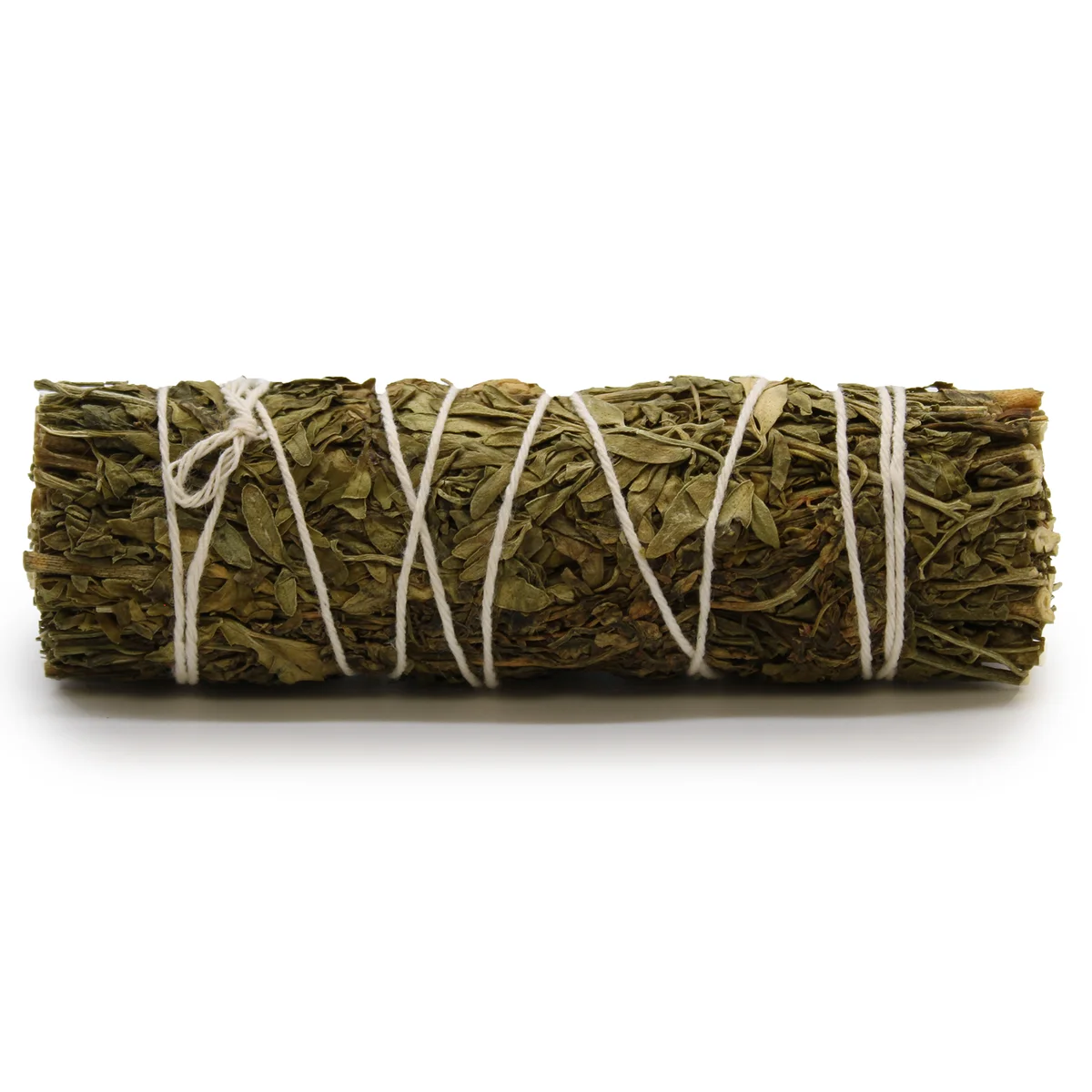 Ruda sage smudge stick 10cm, tightly wrapped sage smudge bundle with dried leaves visible