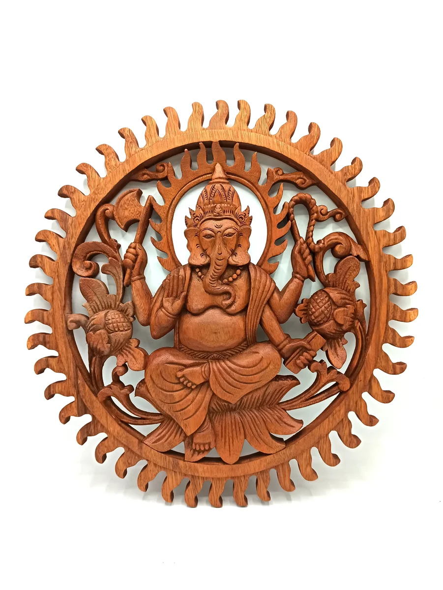Ganesh Panel 40cm wall art featuring Lord Ganesh for Ganesh home decor in a detailed panel design