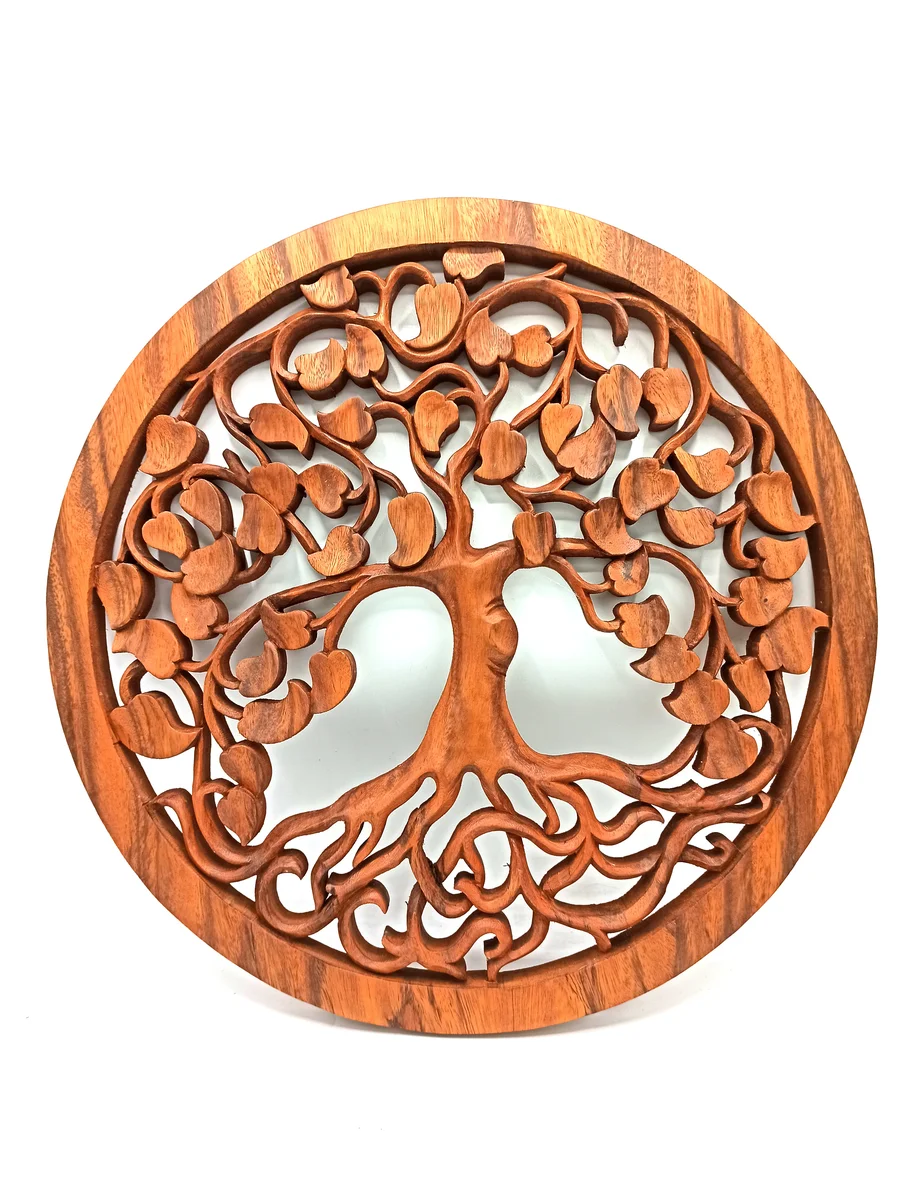 Square 40cm Tree of Life Love Panel wall art featuring intricate tree design, ideal Tree of Life decor for home display