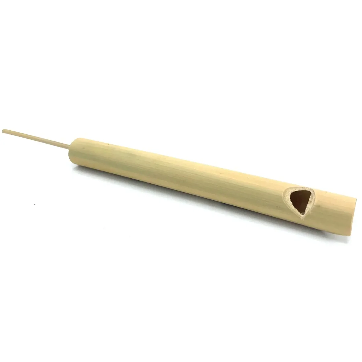 Simple bamboo natural bird whistle with a smooth finish, designed for easy use and clear sound.