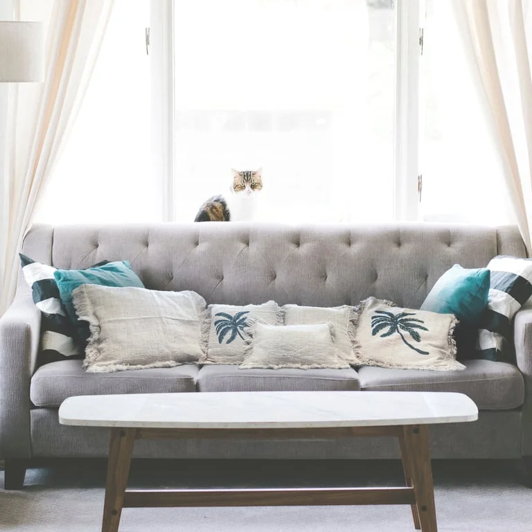 45x45cm linen cushion cover with fringe