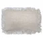 Linen cushion cover 30x50cm with fringe, folded on beige cushion, showing soft texture