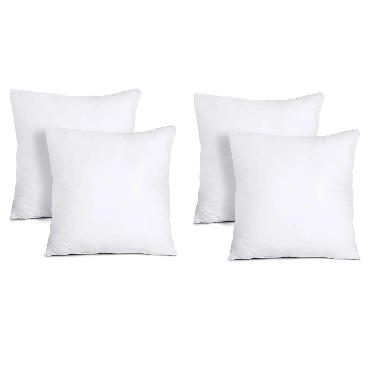 Plain white inner cushion 45x45 cm with 400gm filling on a white background