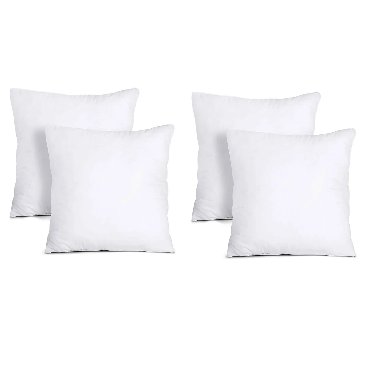 Square white 45x45 cm cushion filler with 400gm weight, soft and plump inner cushion for home decor