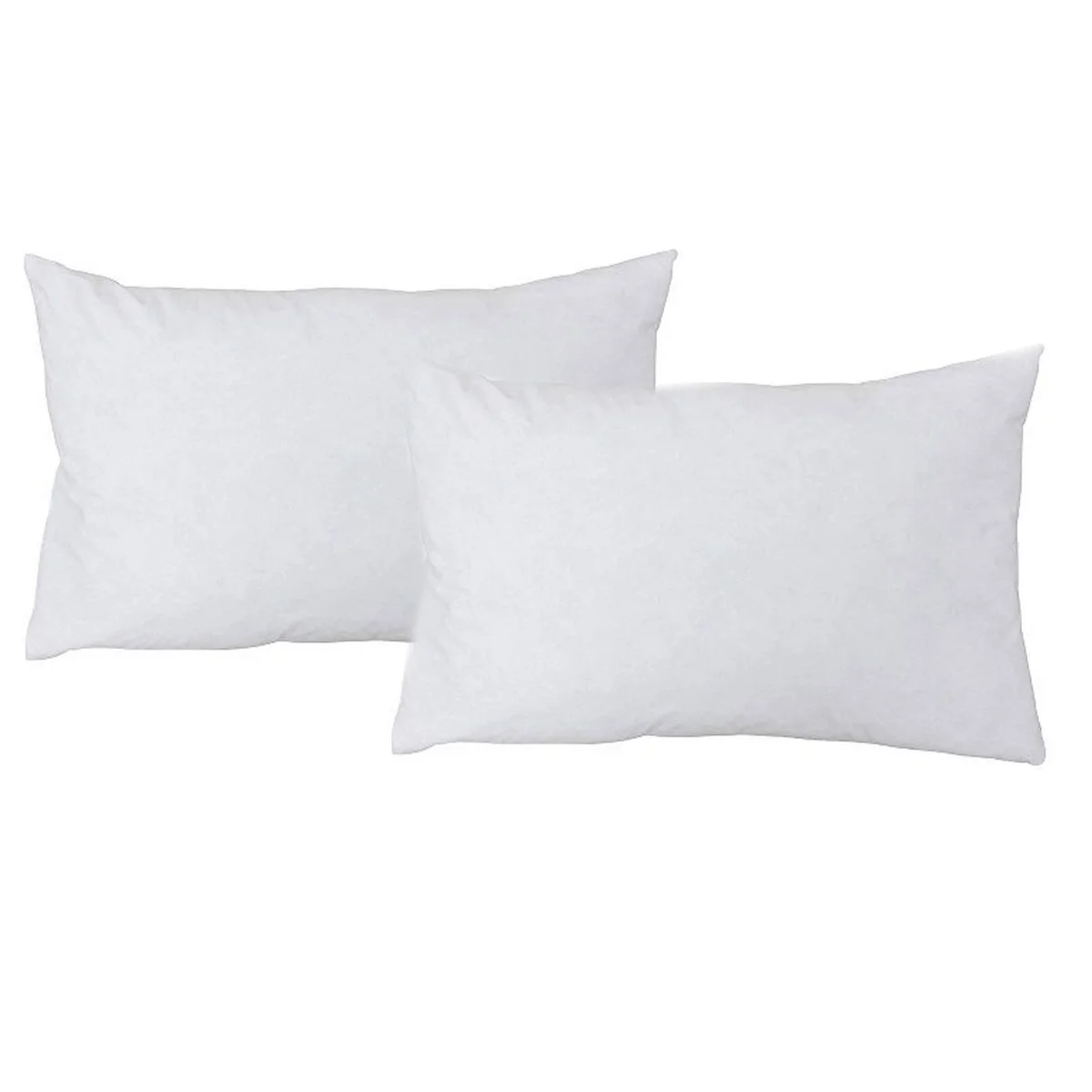 Plain white inner cushion 75x50 cm with 650gm filling on a white background