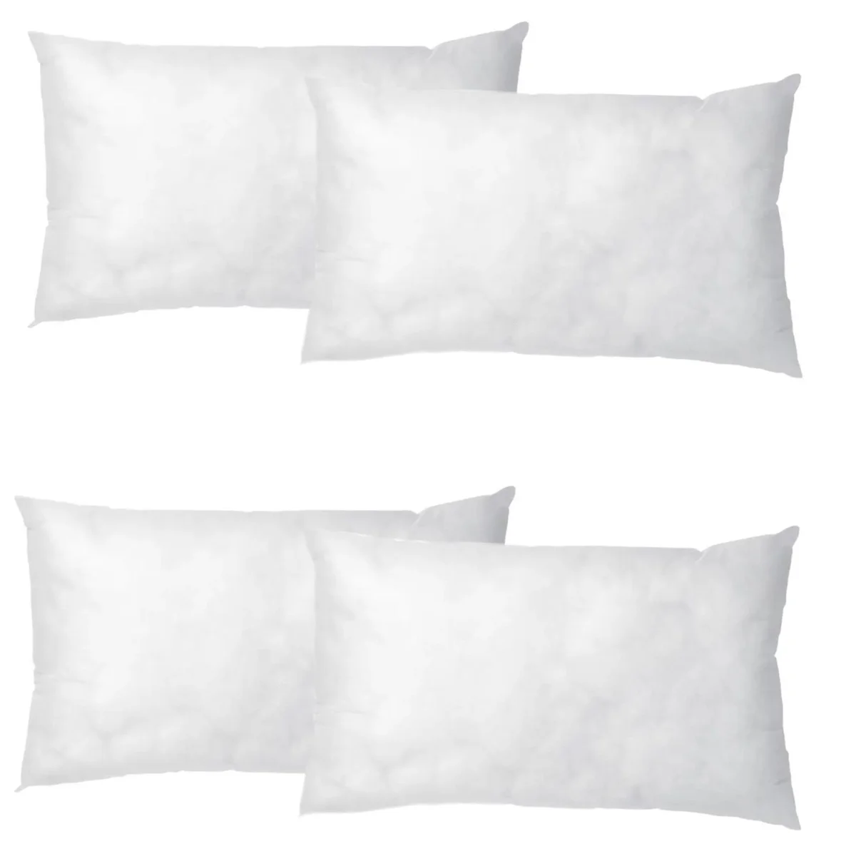 Inner cushion 30x50 cm 300gm plain white rectangular cushion filled with soft stuffing on a white background