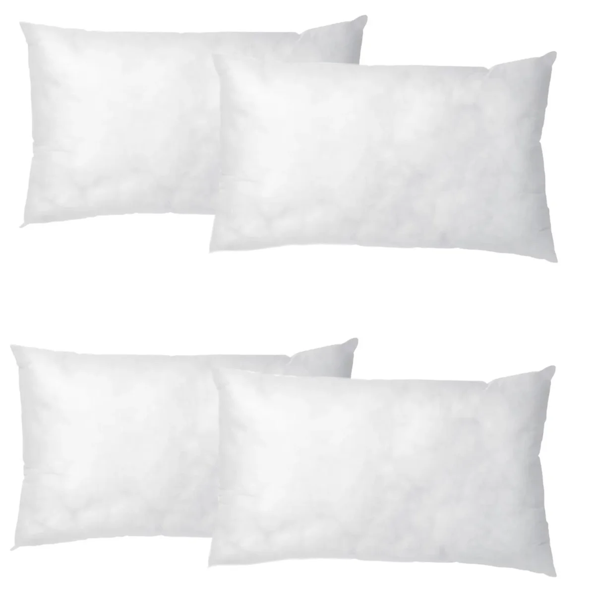 Plain white rectangular cushion inner 30x50 cm with 300gm filling, suitable for pillow covers