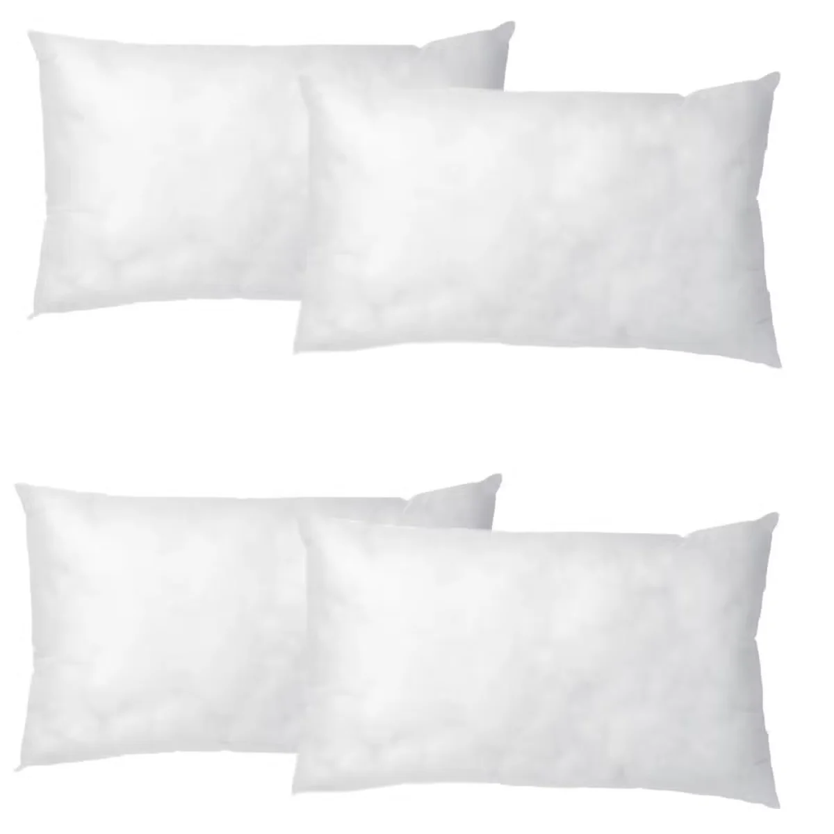 Rectangular white pillow inner cushion measuring 30x50 cm with 300gm filling shown on plain background