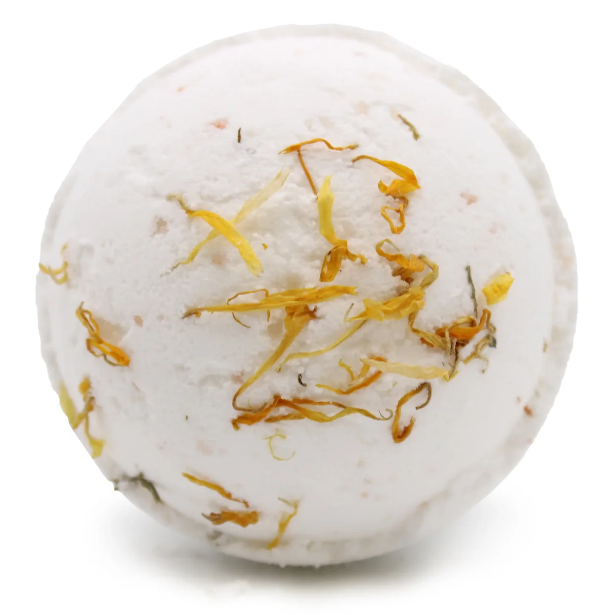 Energise bath bomb made with Himalayan salt, round and textured, designed for a refreshing bath experience
