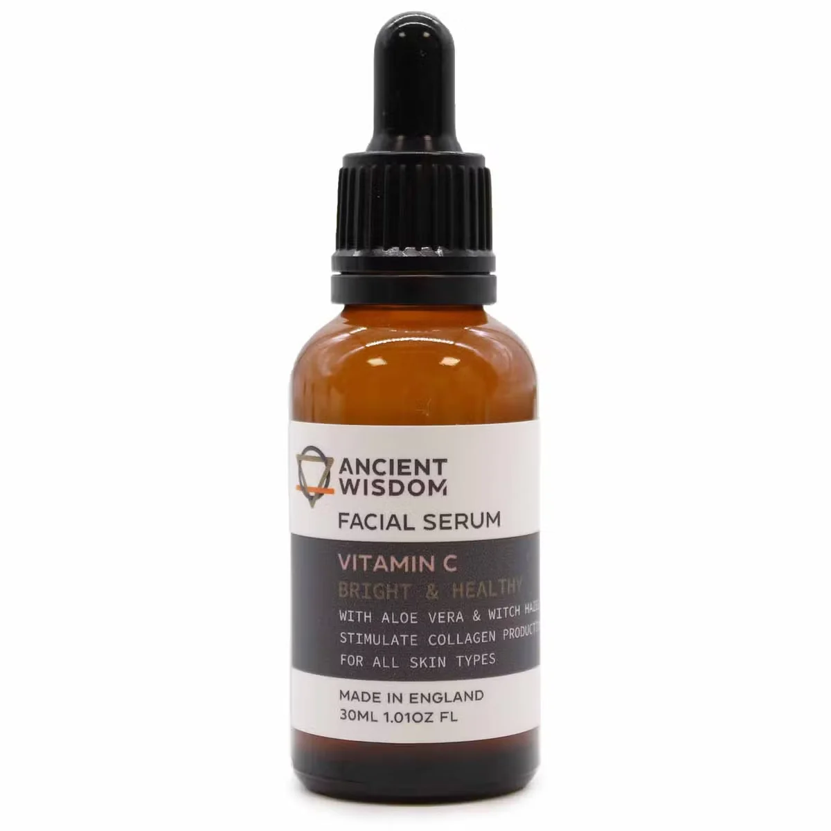 Vitamin C face serum bottle, part of vitamin c skin care routine