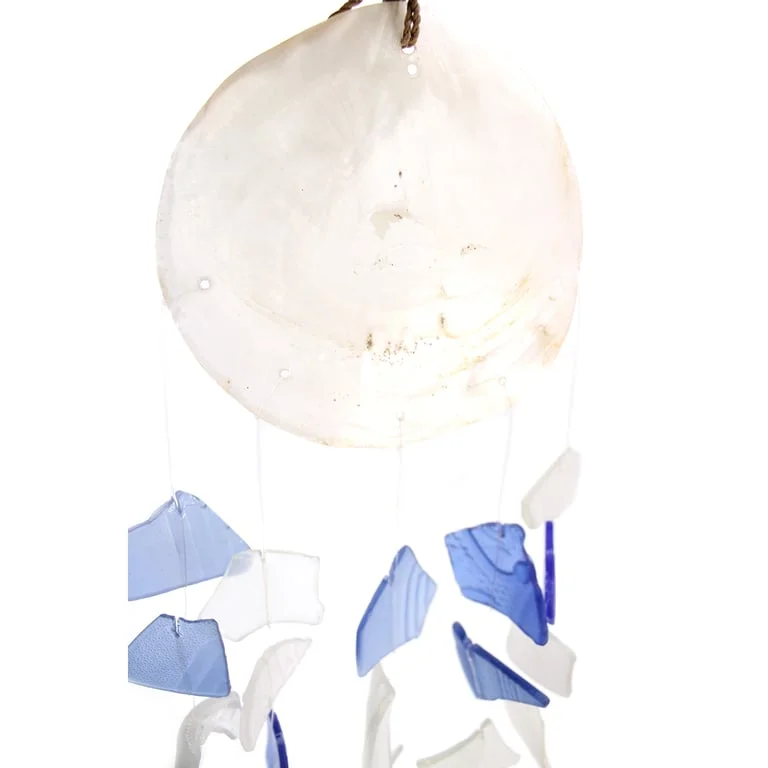 Copis & Glass Drop blue and white glass drop, a stylish glass home ornament.