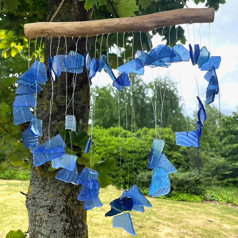 Blue decorative wind chime