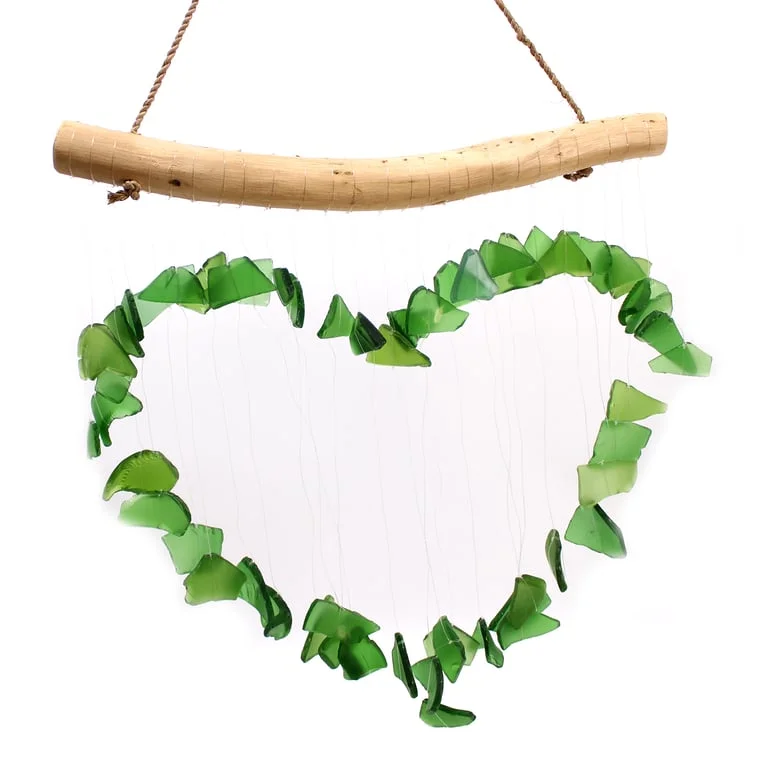 Green garden wind chime