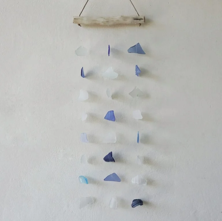 Blue and white abstract three‑drop wall art, modern wall decor