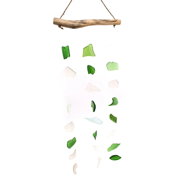 Three Drop green white wall art.