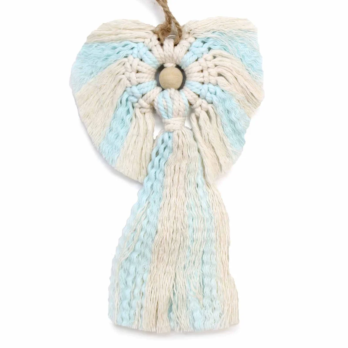 Macrame angel guardian hanging ornament for boys