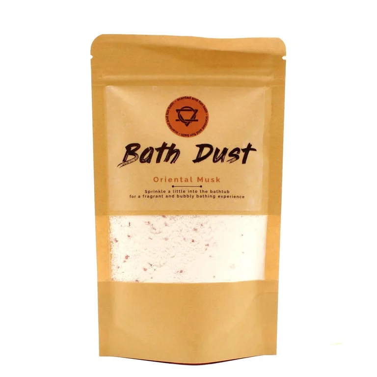 Portable container bag of Oriental Musk Bath Dust 190g for soothing bath