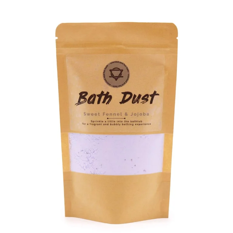 Sweet fennel bath dust 190g in its packaging