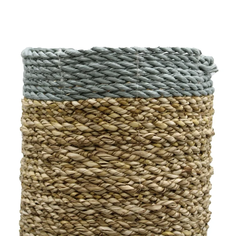 seagrass vase set with two vases and two bins