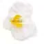 White craft soap flower shaped like a Paeonia blossom, delicate petals and elegant white finish.