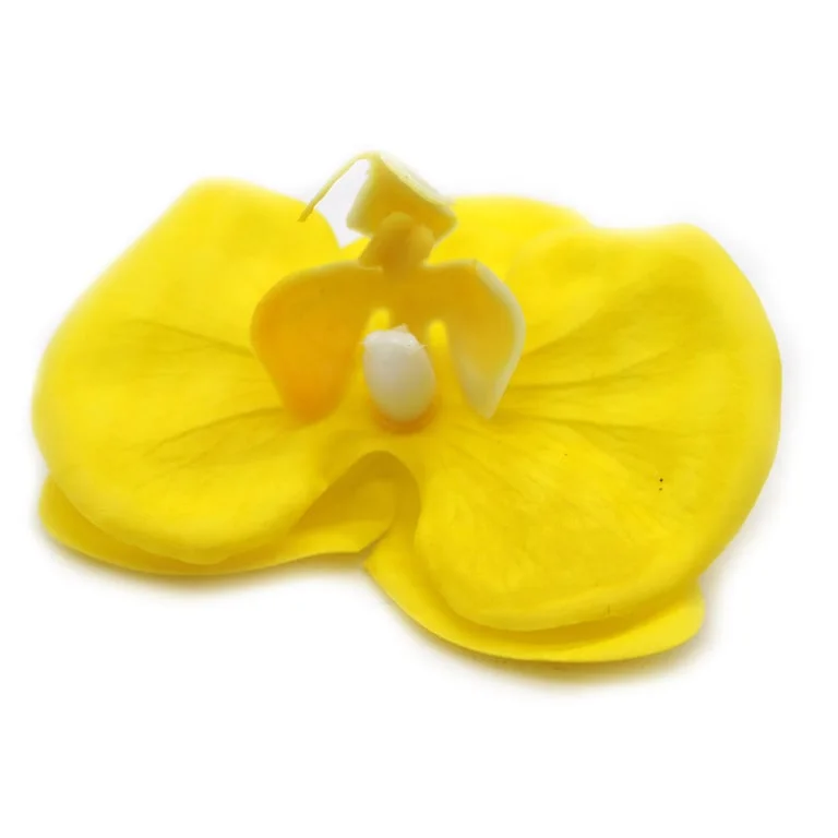 Yellow craft soap flower inspired by Paeonia blooms