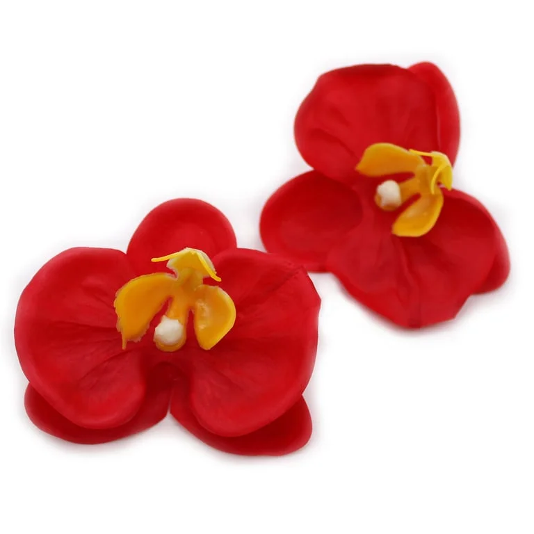 Craft soap flower shaped like a red paeonia.