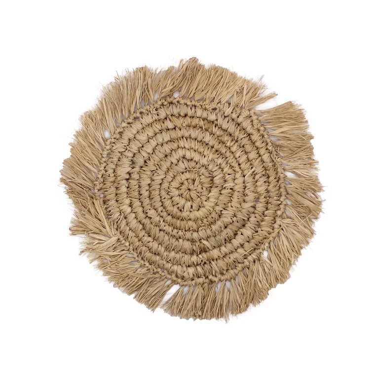 Set of six natural wall art pieces from the Kribo Collection showcased as natural style wall decor