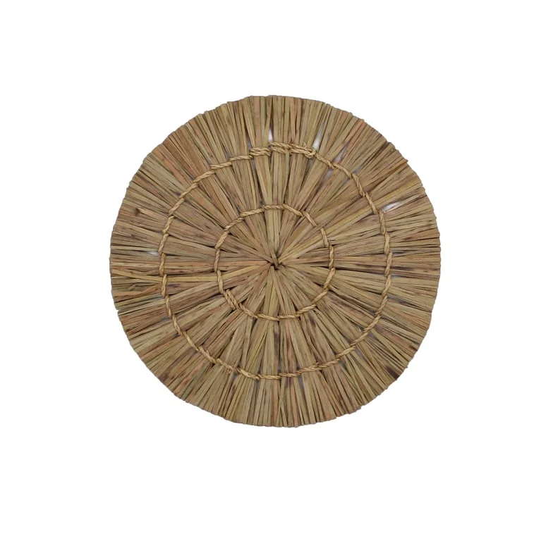 Six-piece natural wall art set from the Kribo Collection displayed together on a wall.