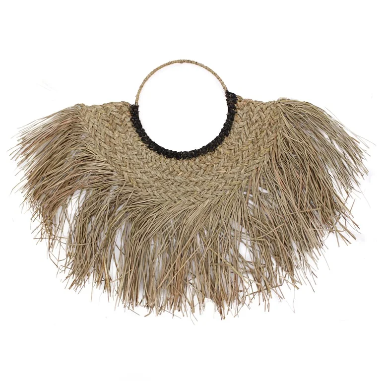 Set of six natural wall art pieces from the Bintang Collection displayed together in a stylish arrangement.