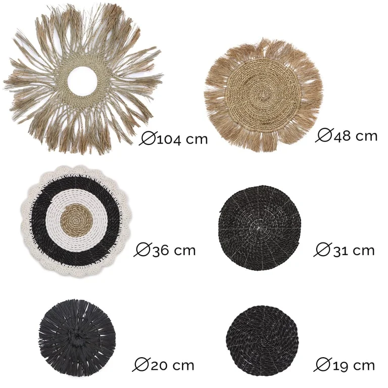 Six framed pieces from the Abu-Abu Collection, natural wall art set
