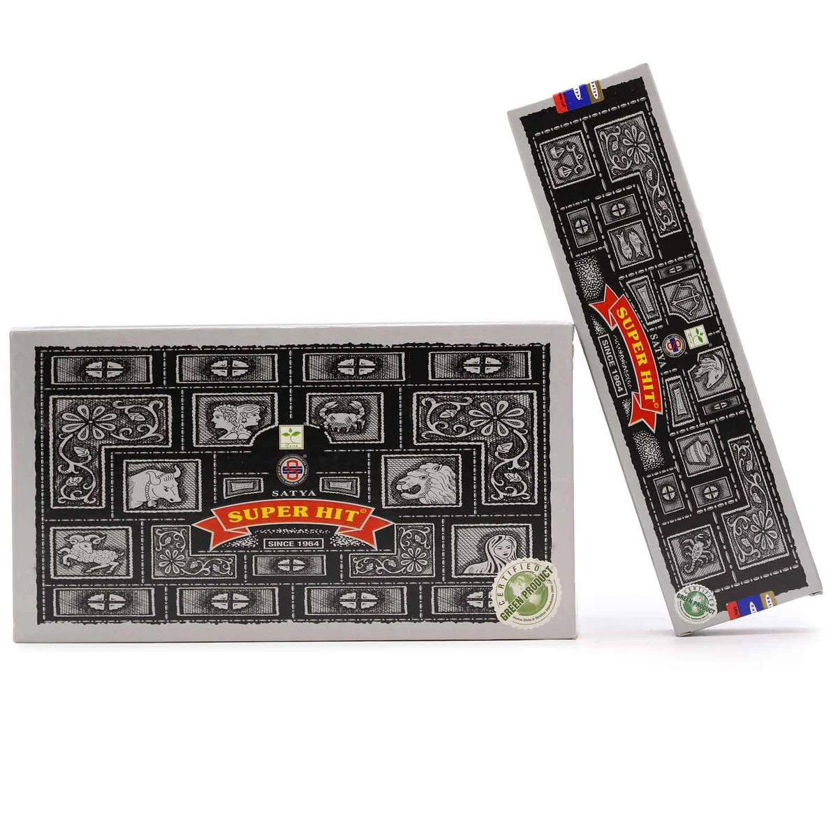 Satya Super Hit Incense 100g box with sticks, branded packaging for Satya incense UK sale