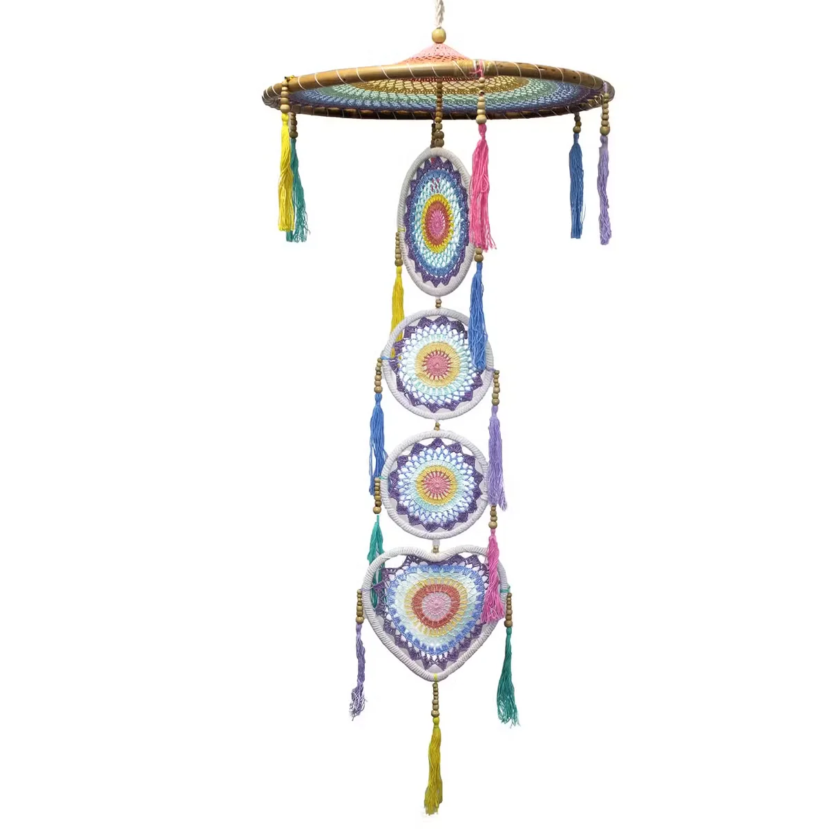 decorative dreamcatcher uk featuring extra large pastel rainbow design