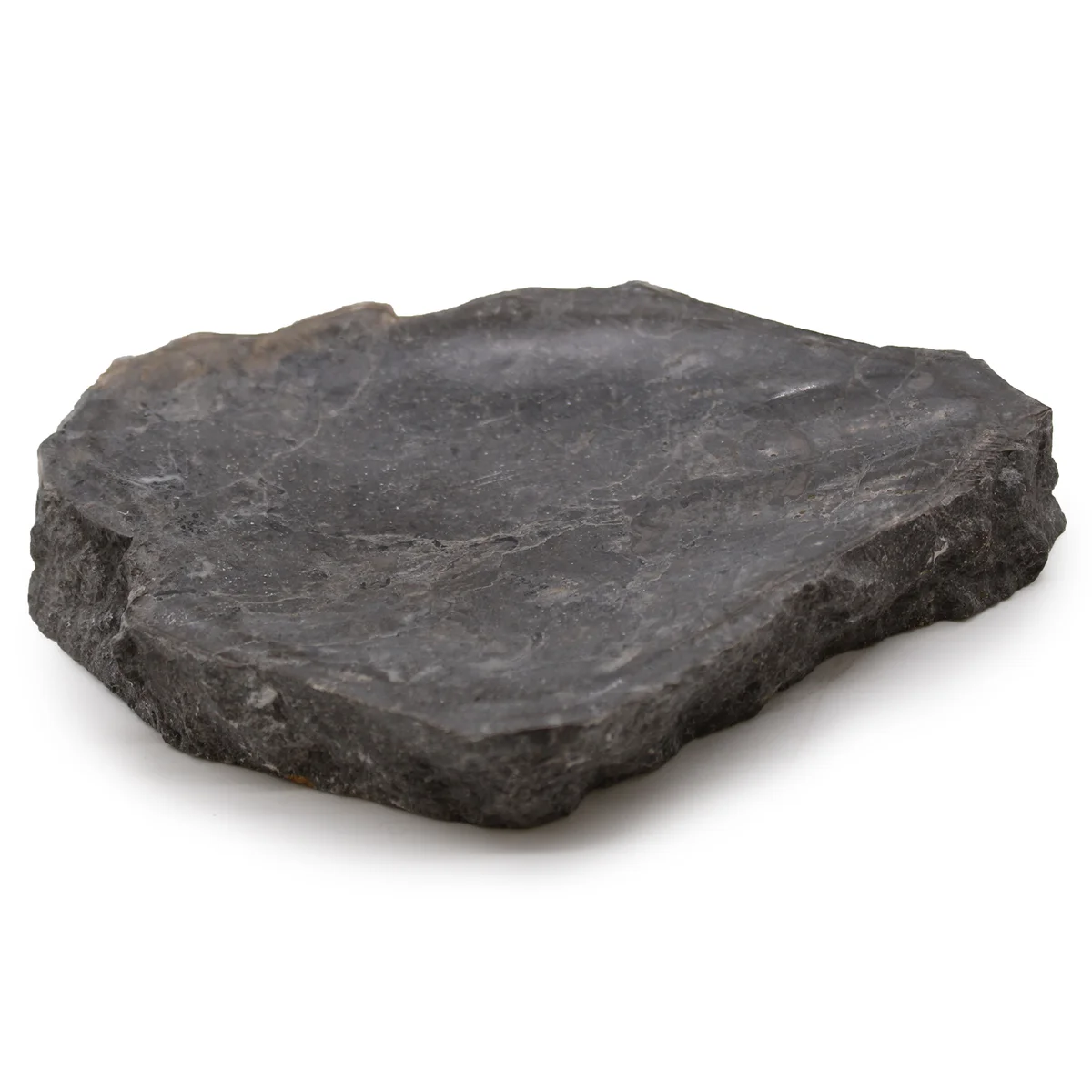 Natural grey marble soap dish, a bathroom soap holder
