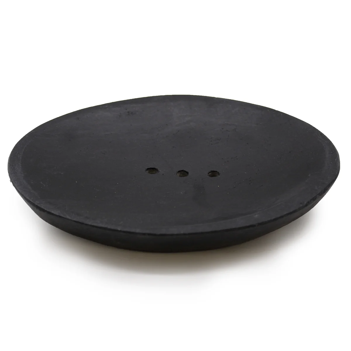 Oval black marble soap dish, a marble bath accessory, sleek and elegant accessory for bathroom soap.
