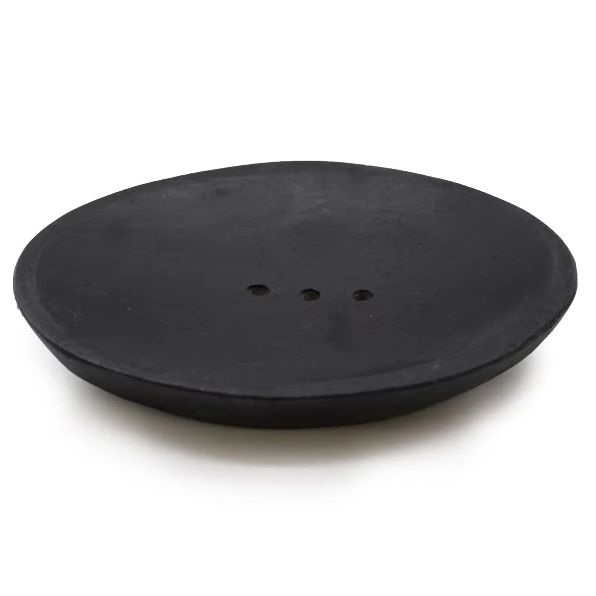 Elegant oval black marble soap dish, bathroom soap holder