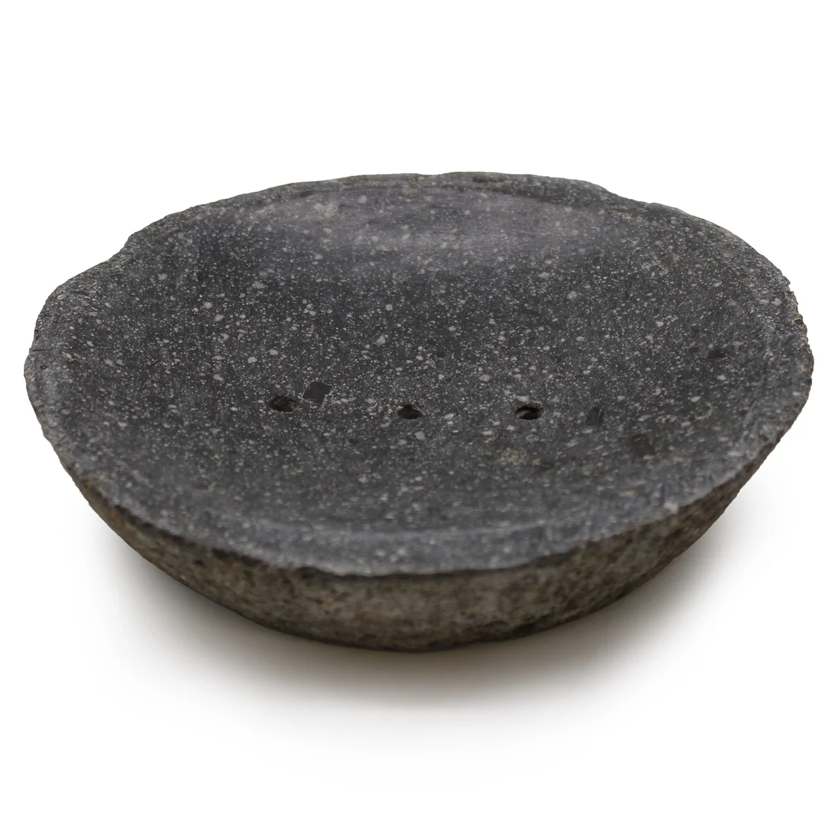 Riverstone natural soap dish shown as a bathroom soap holder