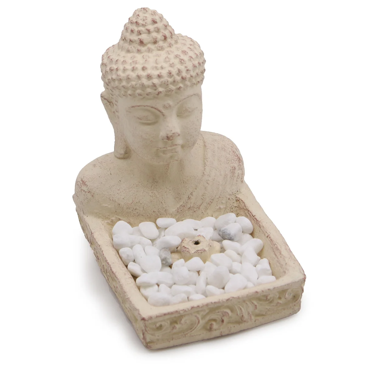 Cream-coloured Buddah Fengshui incense sticks neatly arranged against a plain background