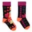 Pair of pink bamboo socks M/L featuring Buddha and lotus patterns