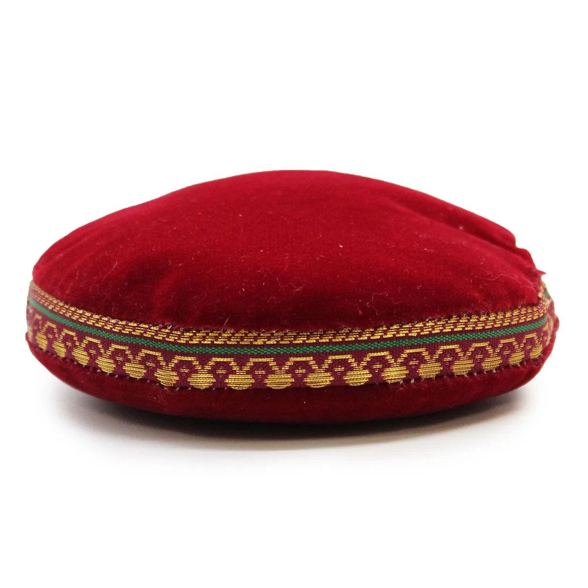 Singing bowl cushion with soft velvet texture, 11cm in diameter, displayed on a neutral background.