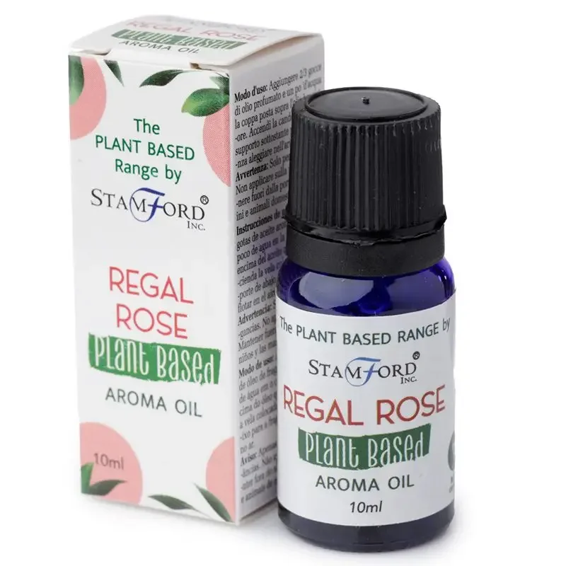 Bottle of regal rose aroma oil.