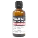 50ml bottle of natural essential oil labelled Wintergreen on a white background