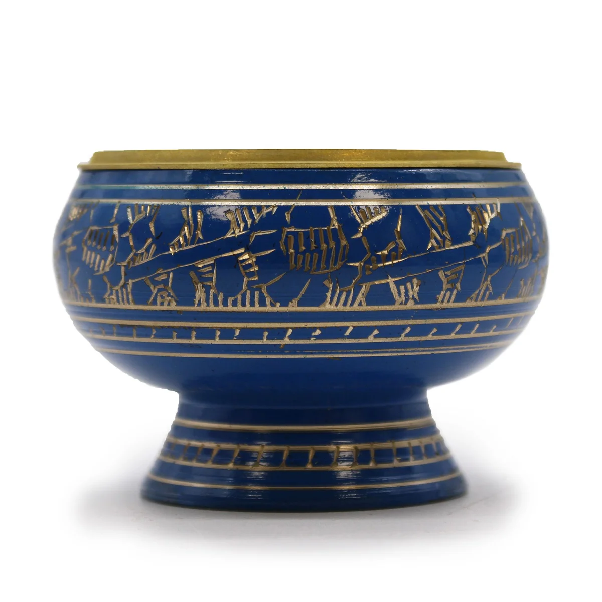 Tall charcoal incense jar with Third Eye chakra design in calming colors on a white background