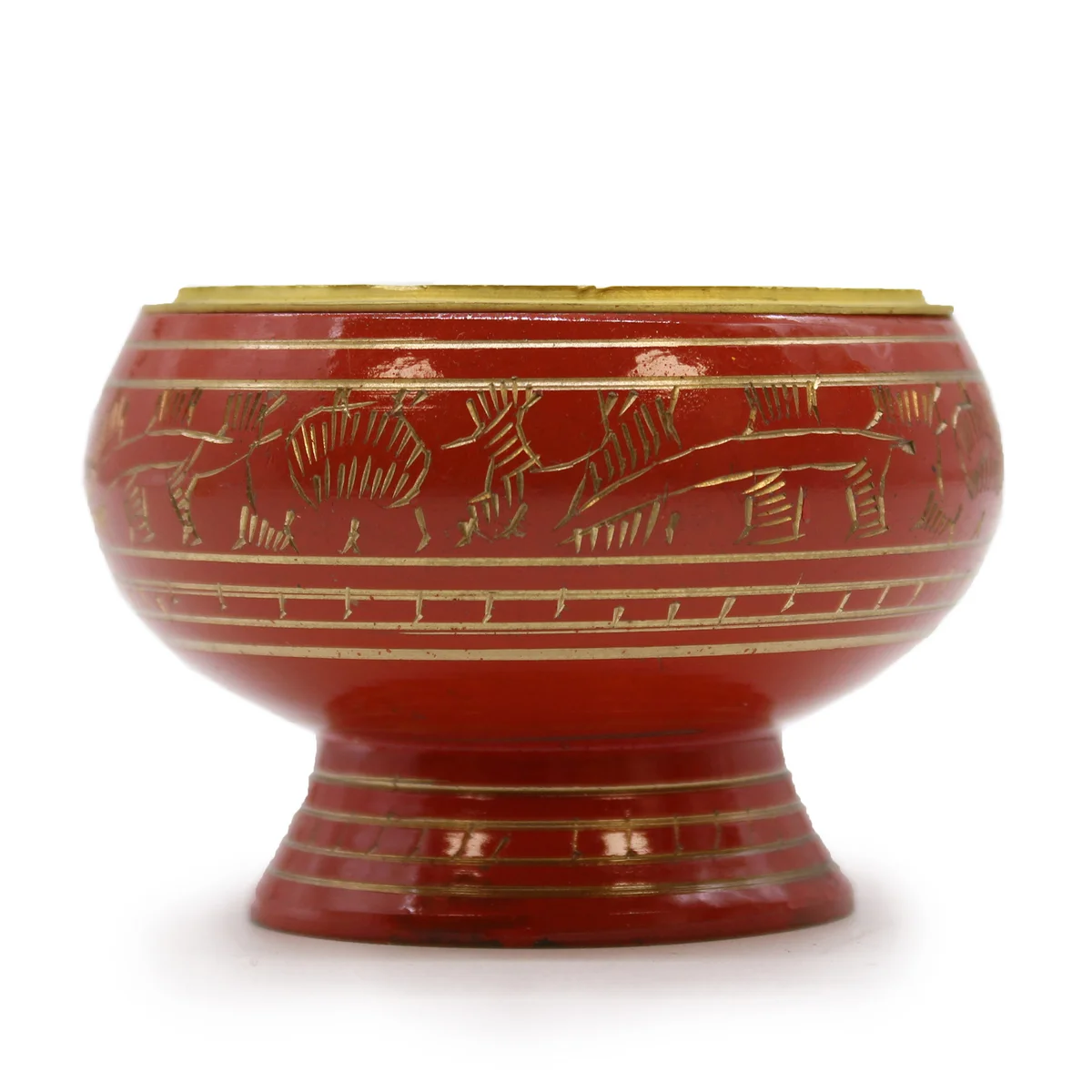 Tall charcoal incense jar with Sacral chakra design in warm orange tones on a white background