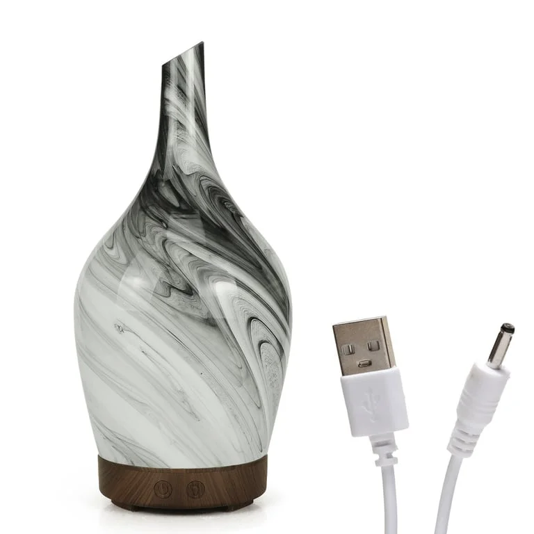 USB aroma atomiser, sleek glass with abstract grey finish