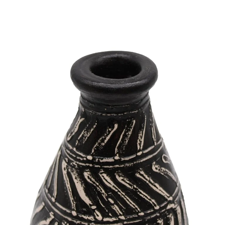 Chocolate Greek taper vase showcasing a modern taper vase design.