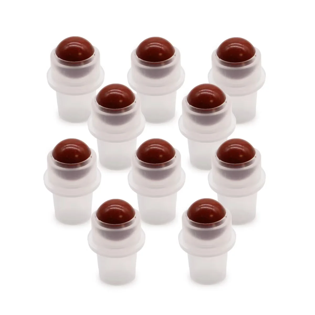 Red jasper gemstone roller tip for 5ml essential oil bottle