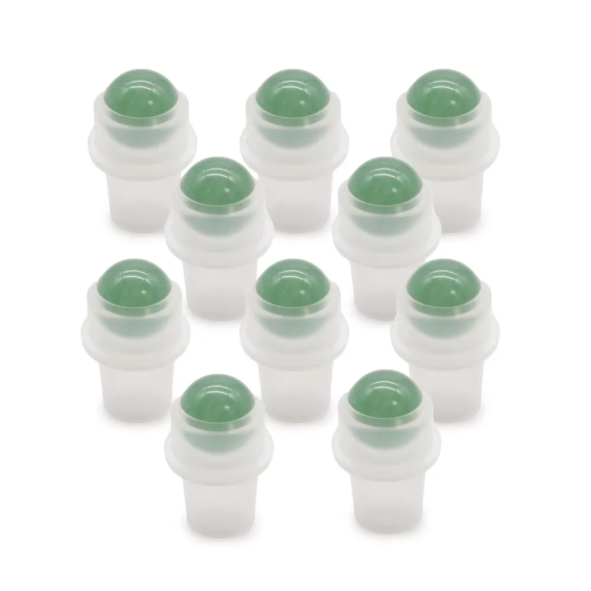 Stylish aventurine gemstone roller tip, a must-have aventurine essential oil accessory for 5ml bottles.