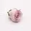 Pink medium rose craft soap flower with black rim, displayed as a soap flower.